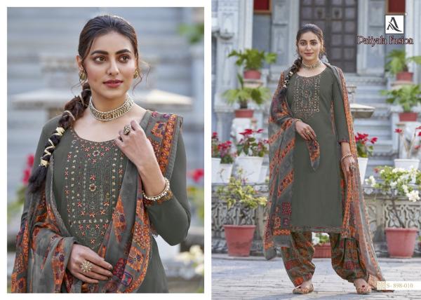 Alok Fusion Patiyala 2 Fancy Rayon Embroidery Dress Materials